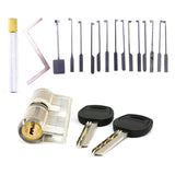 KABA Dimple Pick Set w/ Clear Practice Lock Bundle
