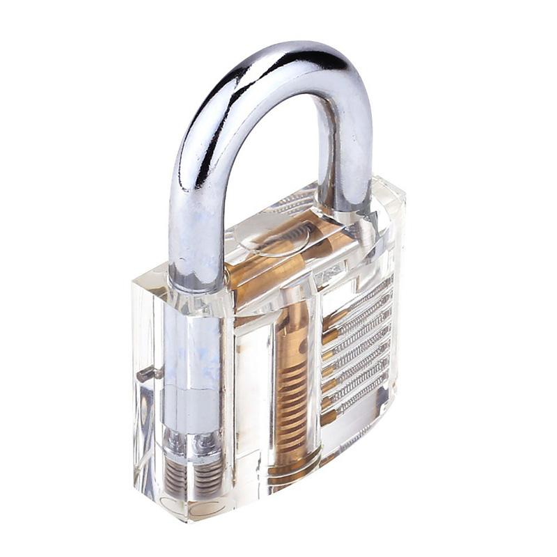 Clear Transparent Padlock Practice Lock – Lockpickable