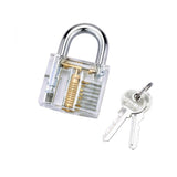 Transparent Practice Padlock 12 Piece Unlocking Lock Pick Set Key Extractor